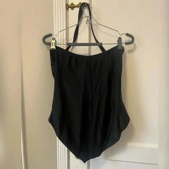 Boden Black Ruched Halter One Piece Bathing Suit - Picture 2 of 4